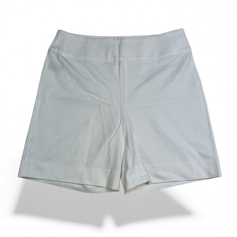 BOSTON PROPER Womens Tailored High Waisted Shorts Size 8 White Golf Preppy Chic